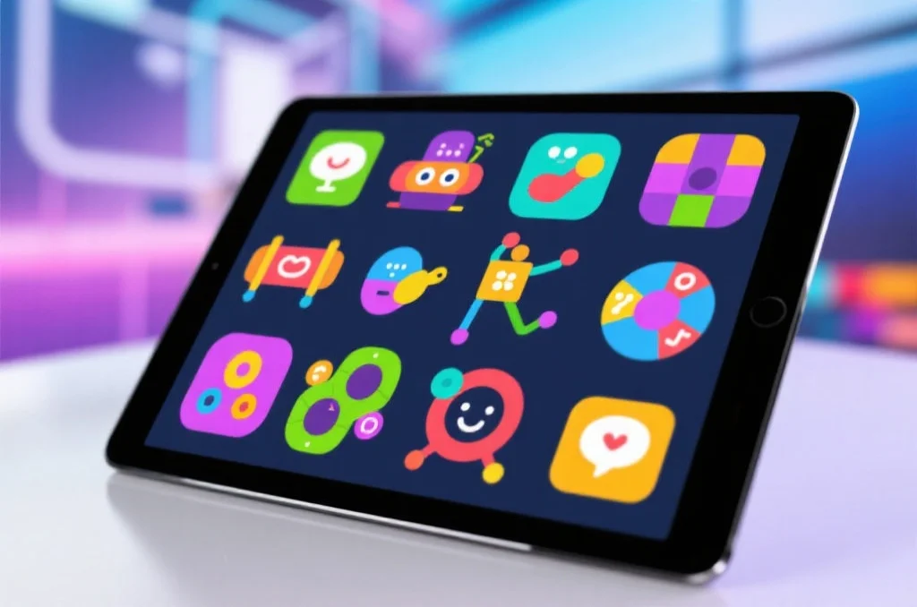 喜乐娱乐应用中丰富多彩的休闲游戏和互动活动图标